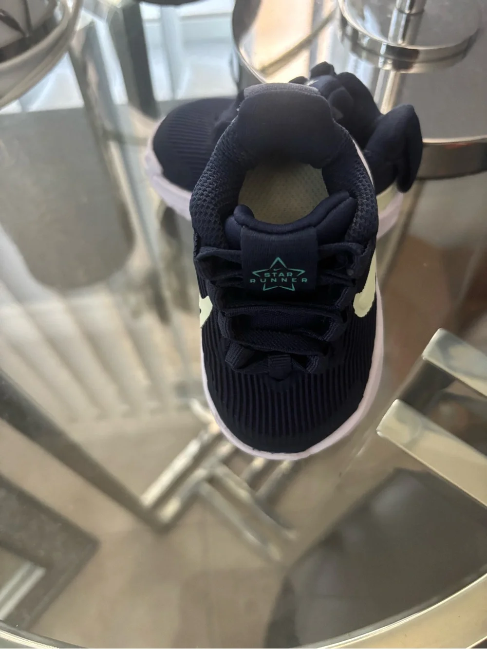 Nike Kids Black and White Star Runner Sneakers